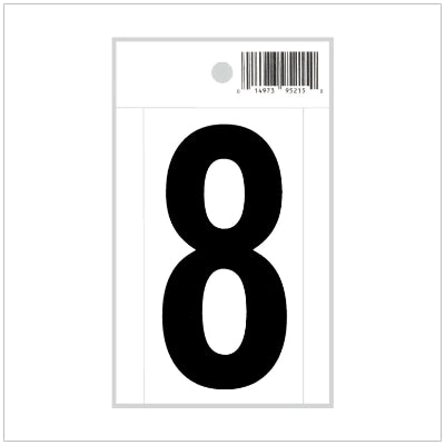 3" Black On White Numbers