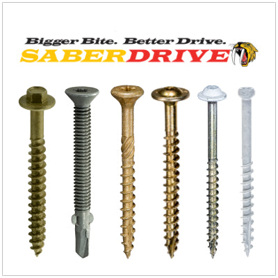 SaberDrive construction screws collection