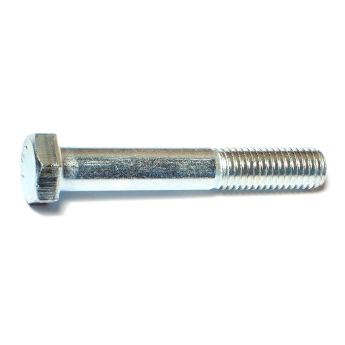 1/2"-13 x 3-1/4" Zinc Plated Grade 2 / A307 Steel Coarse Thread Hex Bolts