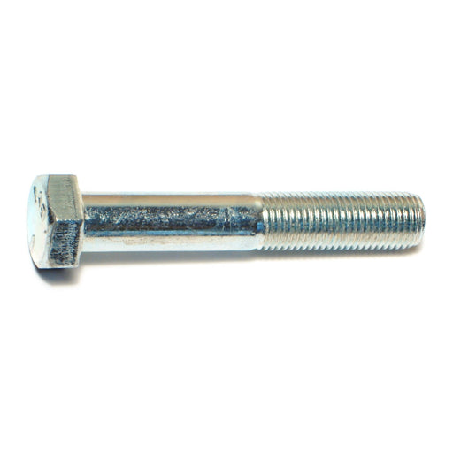 3/8"-24 x 2-1/4" Zinc Plated Grade 5 Steel Fine Thread Hex Cap Screws