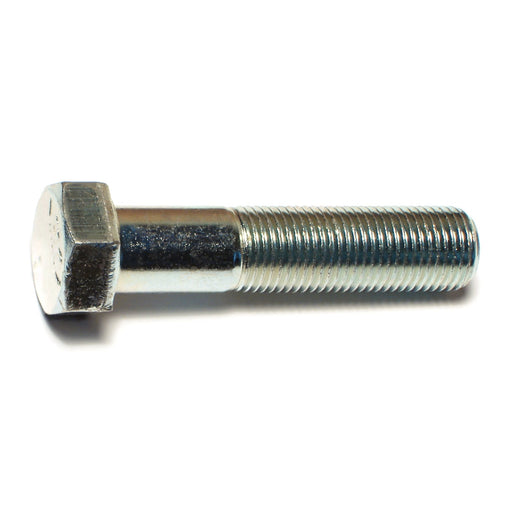 9/16"-18 x 2-1/2" Zinc Plated Grade 5 Steel Fine Thread Hex Cap Screws