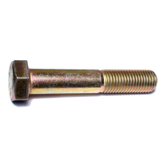 1"-8 x 5-1/2" Zinc Plated Grade 8 Steel Coarse Thread Hex Cap Screws