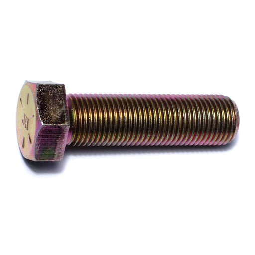 9/16"-18 x 2" Zinc Plated Grade 8 Steel Fine Thread Hex Cap Screws