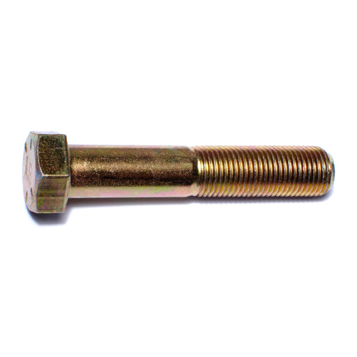 9/16"-18 x 3" Zinc Plated Grade 8 Steel Fine Thread Hex Cap Screws