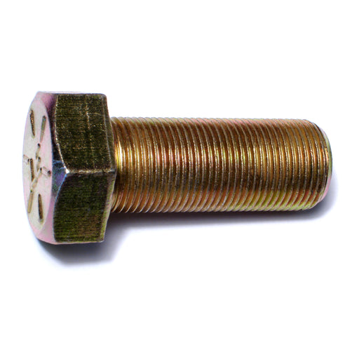 1"-14 x 2-1/2" Zinc Plated Grade 8 Steel Fine Thread Hex Cap Screws