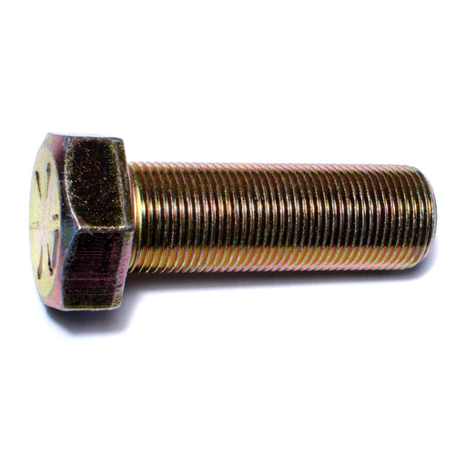 1"-14 x 3" Zinc Plated Grade 8 Steel Fine Thread Hex Cap Screws