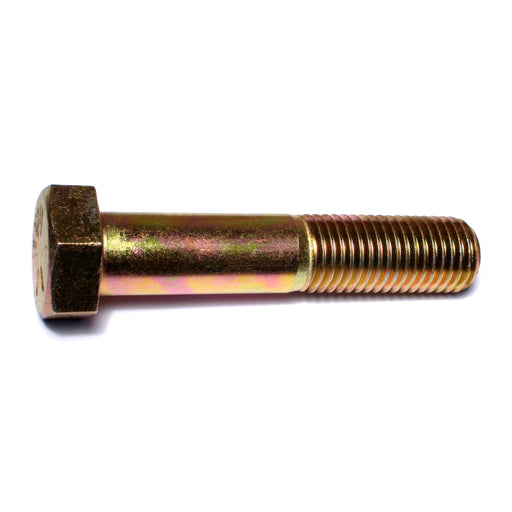 1"-8 x 5" Zinc Plated Grade 8 Steel Coarse Thread Hex Cap Screws