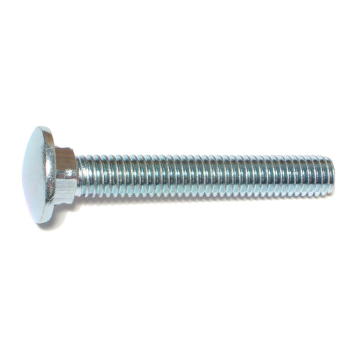 3/8"-16 x 2-1/2" Zinc Plated Grade 2 / A307 Steel Coarse Thread Carriage Bolts