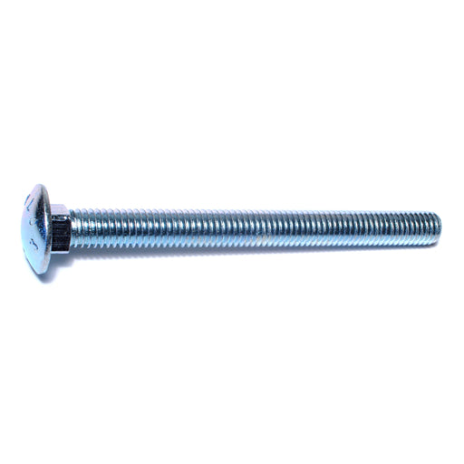 7/16"-14 x 5" Zinc Plated Grade 2 / A307 Steel Coarse Thread Carriage Bolts