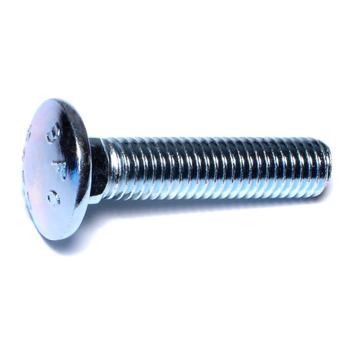 1/2"-13 x 2-1/4" Zinc Plated Grade 2 / A307 Steel Coarse Thread Carriage Bolts