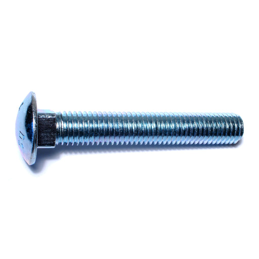 5/8"-11 x 4" Zinc Plated Grade 2 / A307 Steel Coarse Thread Carriage Bolts