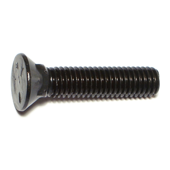 7/16"-14 x 2" Plain Grade 5 Steel Coarse Thread Flat Head Plow Bolts