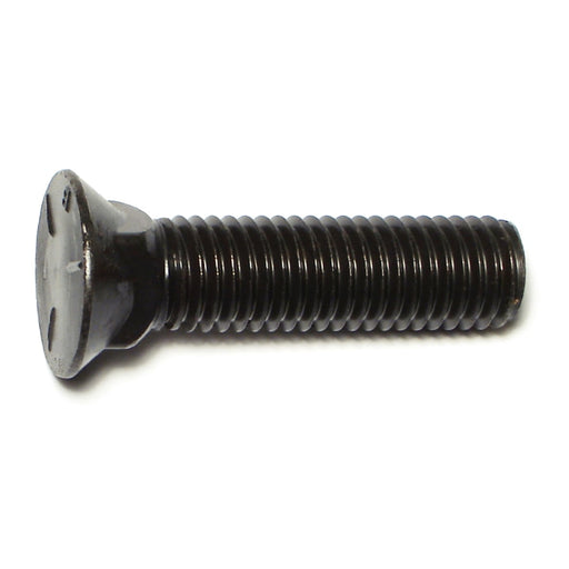 5/8"-11 x 2-1/2" Plain Grade 5 Steel Coarse Thread Flat Head Plow Bolts