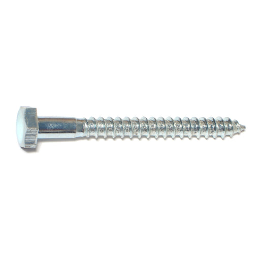 1/4" x 2-1/2" Zinc Plated Grade 2 / A307 Steel Hex Head Lag Screws