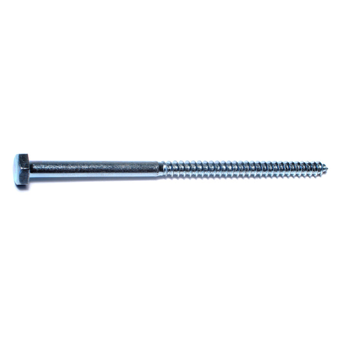 1/4" x 5" Zinc Plated Grade 2 / A307 Steel Hex Head Lag Screws