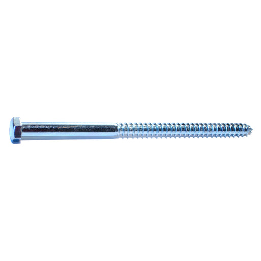 3/8" x 7" Zinc Plated Grade 2 / A307 Steel Hex Head Lag Screws