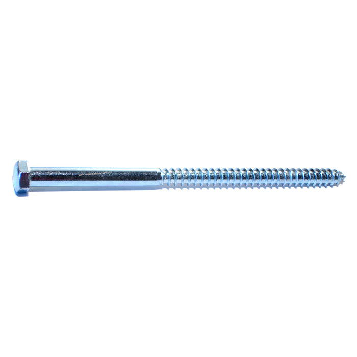 3/8" x 7" Zinc Plated Grade 2 / A307 Steel Hex Head Lag Screws