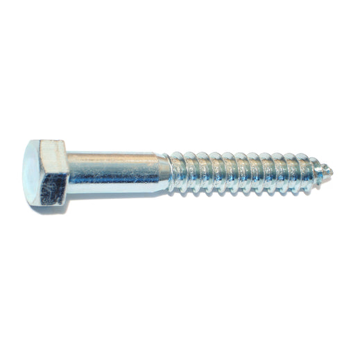 1/2" x 3-1/2" Zinc Plated Grade 2 / A307 Steel Hex Head Lag Screws