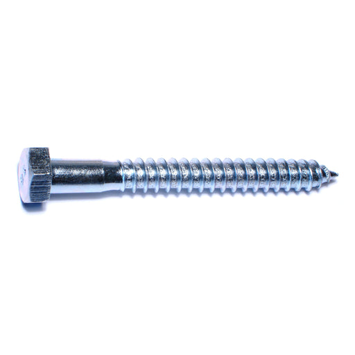 1/2" x 4-1/2" Zinc Plated Grade 2 / A307 Steel Hex Head Lag Screws