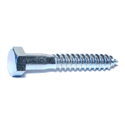 5/8" x 4" Zinc Plated Grade 2 / A307 Steel Hex Head Lag Screws