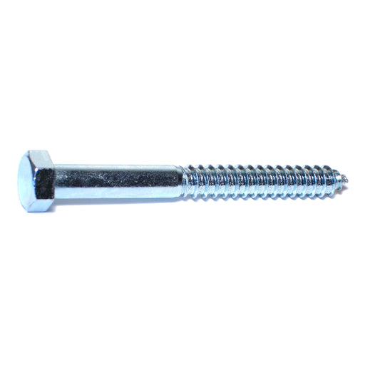 5/8" x 6" Zinc Plated Grade 2 / A307 Steel Hex Head Lag Screws