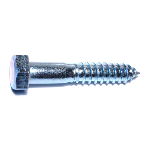 3/4" x 4" Zinc Plated Grade 2 / A307 Steel Hex Head Lag Screws