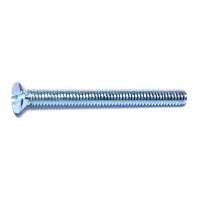 #8-32 x 1-3/4" Zinc Plated Steel Coarse Thread Slotted Flat Head Machine Screws