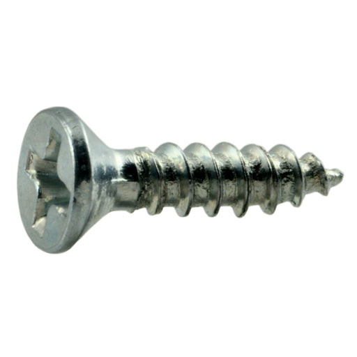 #5 x 1/2" Zinc Plated Steel Phillips Flat Head Wood Screws