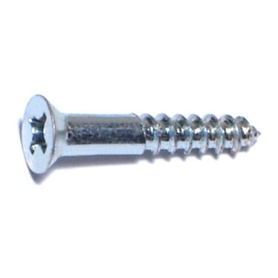 #5 x 3/4" Zinc Plated Steel Phillips Flat Head Wood Screws