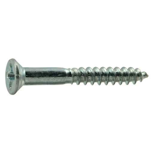 #5 x 1" Zinc Plated Steel Phillips Flat Head Wood Screws