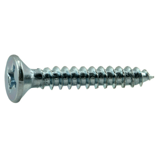 #6 x 7/8" Zinc Plated Steel Phillips Flat Head Wood Screws