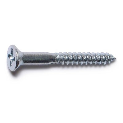 #6 x 1-1/4" Zinc Plated Steel Phillips Flat Head Wood Screws