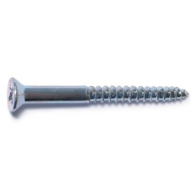 #6 x 1-1/2" Zinc Plated Steel Phillips Flat Head Wood Screws