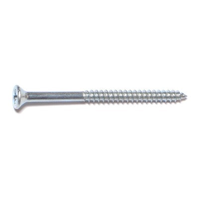 #6 x 2" Zinc Plated Steel Phillips Flat Head Wood Screws