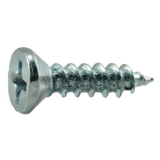 #7 x 5/8" Zinc Plated Steel Phillips Flat Head Wood Screws