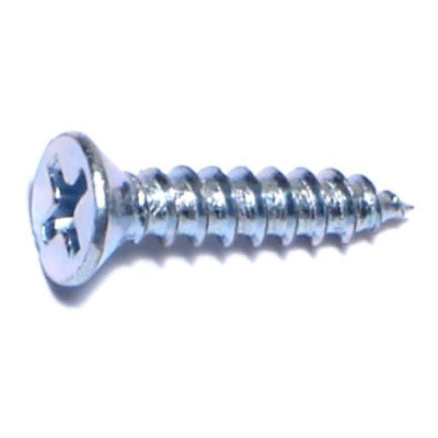 #7 x 3/4" Zinc Plated Steel Phillips Flat Head Wood Screws