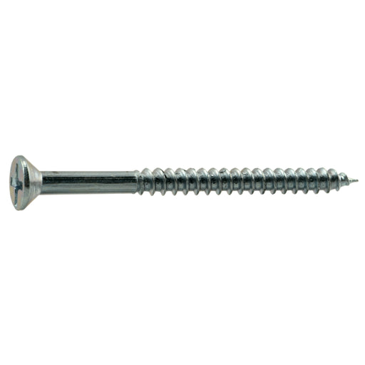 #7 x 2" Zinc Plated Steel Phillips Flat Head Wood Screws