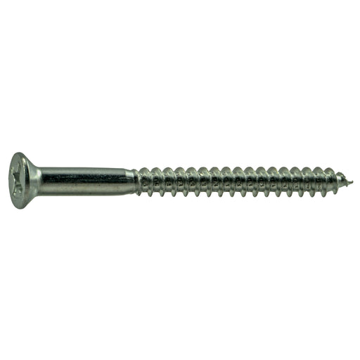 #8 x 2" Zinc Plated Steel Phillips Flat Head Wood Screws