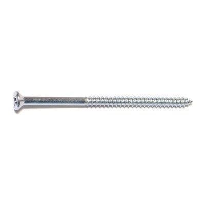 #8 x 3" Zinc Plated Steel Phillips Flat Head Wood Screws