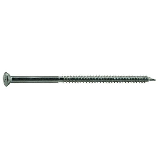 #8 x 3-1/2" Zinc Plated Steel Phillips Flat Head Wood Screws