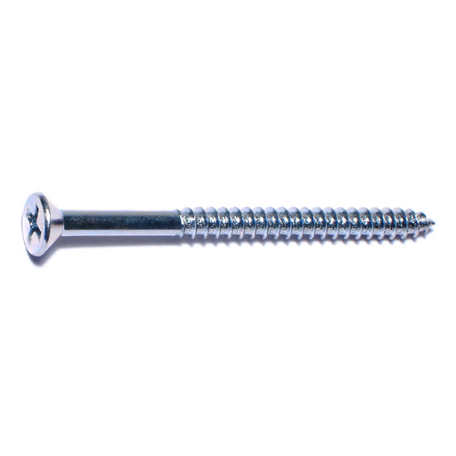 #9 x 2-1/2" Zinc Plated Steel Phillips Flat Head Wood Screws