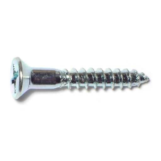 #10 x 1-1/4" Zinc Plated Steel Phillips Flat Head Wood Screws