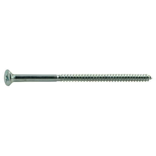 #10 x 4" Zinc Plated Steel Phillips Flat Head Wood Screws