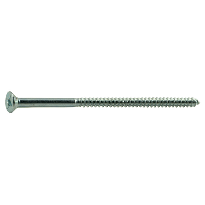 #10 x 4" Zinc Plated Steel Phillips Flat Head Wood Screws