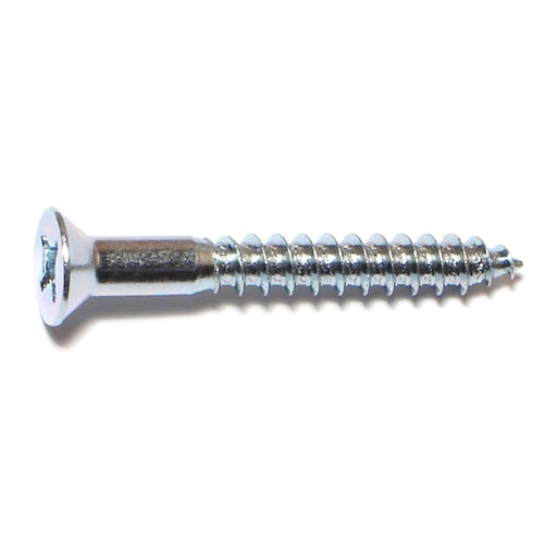 #12 x 1-3/4" Zinc Plated Steel Phillips Flat Head Wood Screws