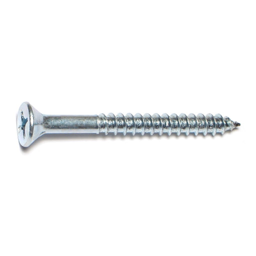 #14 x 2-1/2" Zinc Plated Steel Phillips Flat Head Wood Screws