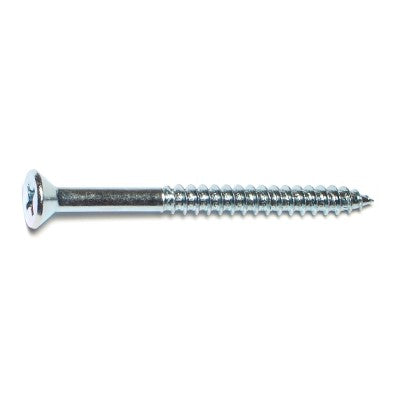 #14 x 3" Zinc Plated Steel Phillips Flat Head Wood Screws