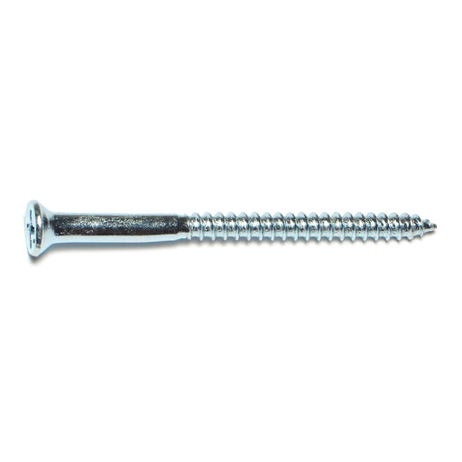 #14 x 3-1/2" Zinc Plated Steel Phillips Flat Head Wood Screws