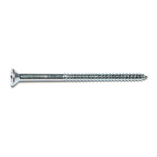 #14 x 4" Zinc Plated Steel Phillips Flat Head Wood Screws