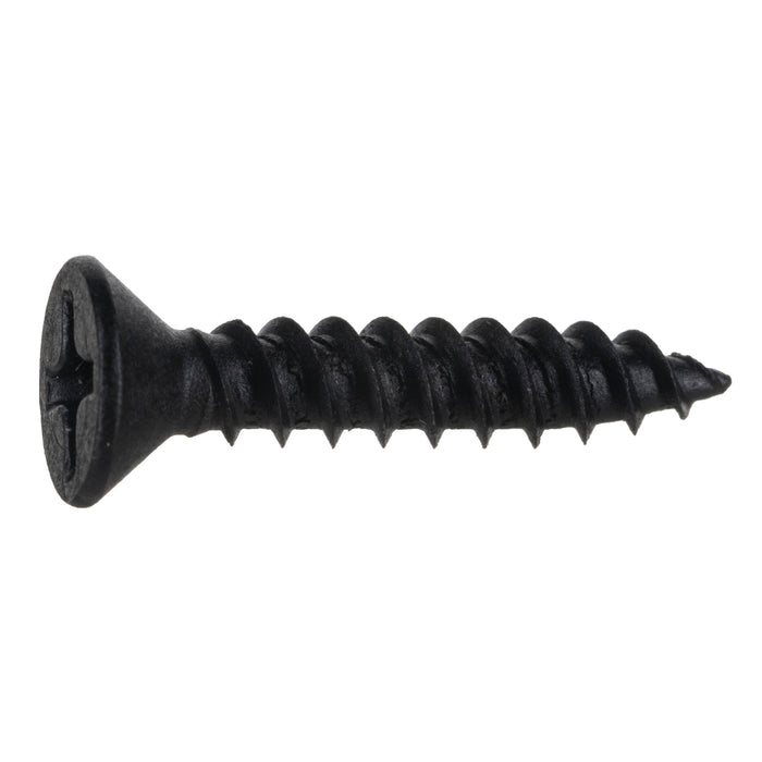 #8 x 1" Black Phosphate Steel Phillips Flat Head TwinFast Wood Screws